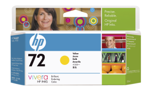 HP originální ink C9373A, HP 72, yellow, 130ml, HP Designjet T1100, T770
