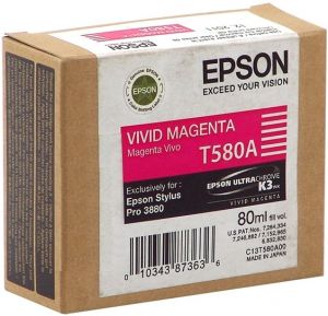 EPSON originální ink C13T580A00, vivid magenta, 80ml, EPSON Stylus Pro 3800