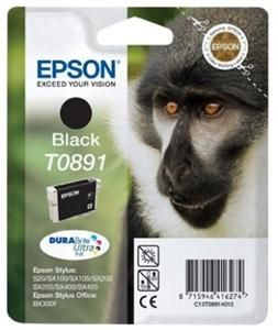 EPSON originální ink C13T08914021, black, blistr s ochranou, 5,8ml, EPSON Stylus S20, SX10