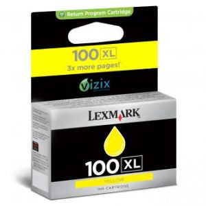 LEXMARK originální ink 14N1071E, #100XL, yellow, return, 600str., LEXMARK S305, 405, 505,