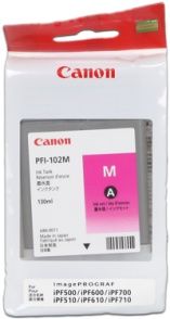 CANON PFI-102M originální ink Magebta/Červená iPF-500, 60x0, 70xx, LP-xx (PFI102M)