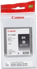 Canon originální ink PFI102BK, black, 130ml, 0895B001, Canon iPF-500, 600, 700, 765