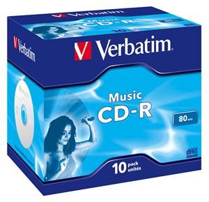 VERBATIM CD-R, 43365, MusicLife PLUS, 10-pack, 700MB, 24x, 80min., 12cm, bez možnosti poti