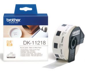 BROTHER DK 11218 originální (papírové / kulaté, průměr 24 mm - 1000 ks)