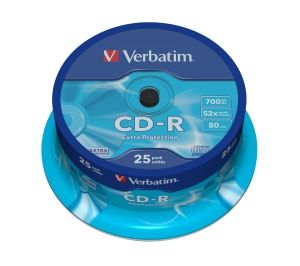 VERBATIM CD-R, 43432, DataLife, 25-pack, 700MB, Extra Protection, 52x, 80min., 12cm, bez m