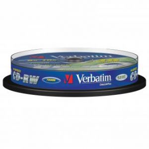 VERBATIM CD-RW, 43480, DataLife PLUS, 10-pack, 700MB, Advanced Serl, 8-12x, 80min., 12cm,