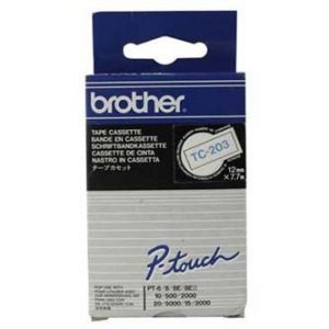 BROTHER TC-203 modrý tisk/bílý podklad lam