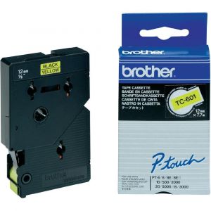 BROTHER TC-601 žlutá/černá (12mm)