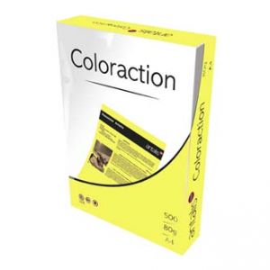 Xerografický papír Coloraction, Florida, A4, 80 g/m2, citrónově žlutý, 100 listů, vhodný p