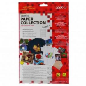 LOGO tabelační etikety 89mm x 23.4mm, A4, dvouřadé, bílé, 24 etikety, baleno po 10 ks, pro