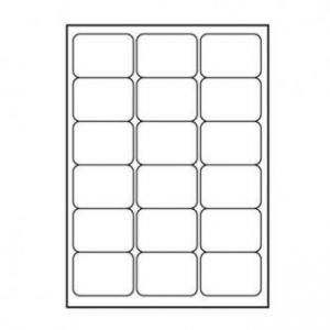 LOGO etikety 68mm x 47mm, A4, matné, bílé, 18 etiket, 140g/m2, baleno po 10 ks, pro inkous