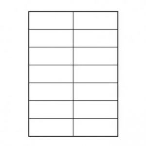 LOGO etikety 105mm x 42.4mm, A4, matné, bílé, 14 etiket, 140g/m2, baleno po 10 ks, pro ink
