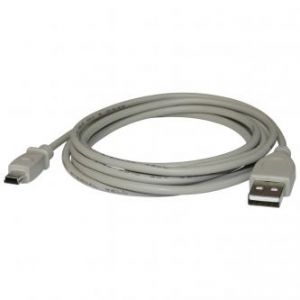Kabel USB (2.0), USB A M- USB mini M (5 pin), 3m, černý
