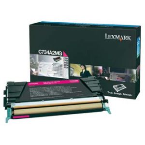 LEXMARK originální toner C734A2MG, magenta, 6000str., LEXMARK C734, C736, X734, X736, X738