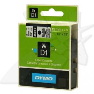 DYMO Originální páska D1 45010 12mm x 7m černý tisk/průhledný podk