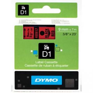 DYMO Originální páska D1 40917 / S0720720 9mm x 7m černý tisk/červený podkla
