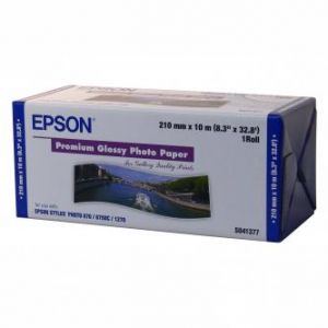 EPSON 210/10/Premium Glossy Photo Paper Roll, 210mmx10m, 8", C13S041377, 255 g/m2, foto pa