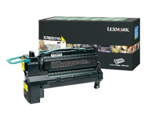 LEXMARK originální toner X792X1YG, yellow, 20000str., return, LEXMARK X792 serie