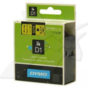 DYMO Originální páska D1 53718 24mm x 7m černý tisk/žlutý podklad