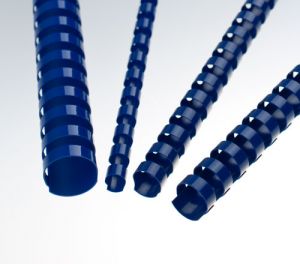 Plastový hřbet 10 mm modrý pro kroužkovou vazbu 41-55 listů A4 balení 100ks