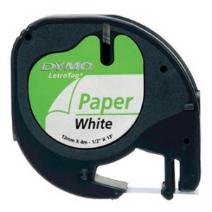 Dymo originální páska do tiskárny štítků, Dymo, 59421, S0721510, černý tisk/bílý podklad,