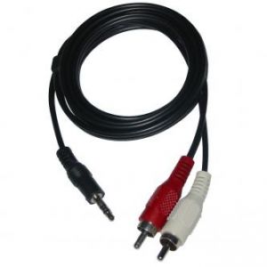 Kabel Jack (3,5mm) M- Cinch 2x M, 3m, černý