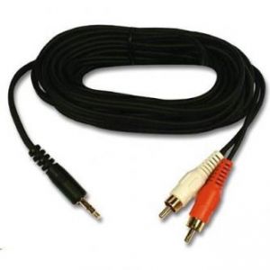 Kabel Jack (3,5mm) M- Cinch 2x M, 10m, černý
