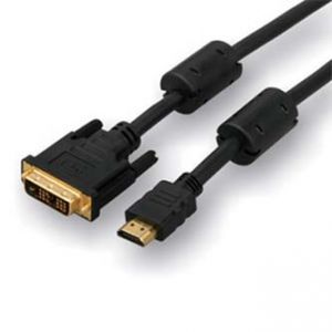 Kabel DVI (18+1) M- HDMI M, 3m, černý, LOGO, blistr