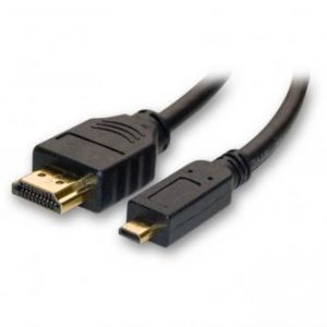 Kabel HDMI M- HDMI (micro) M, High Speed, 2m, zlacené konektory, černý