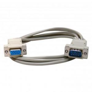 Kabel VGA (D-sub) M- VGA (D-sub) F, 2m, šedý, LOGO, blistr