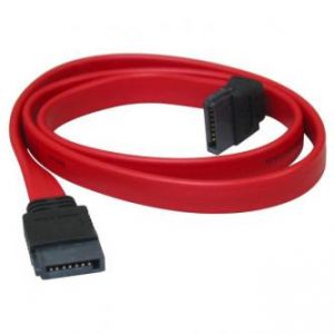 Kabel k hardisku datový SATA, SATA M- SATA M, 0.5m, lomený, červený, LOGO, blistr