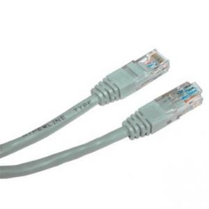 UTP patchcord UTP patchcord, Cat.5e, RJ45 M-15m, nestíněný, křížený, šedý, LOGO, blistr, k