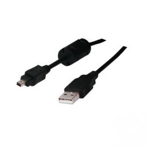 Kabel USB (2.0), USB A M- 4 pin M, 1.8m, černý, LOGO, blistr, FUJI