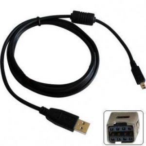 Kabel USB (2.0), USB A M- 8 pin M, 1.8m, černý, LOGO, blistr, MINOLTA