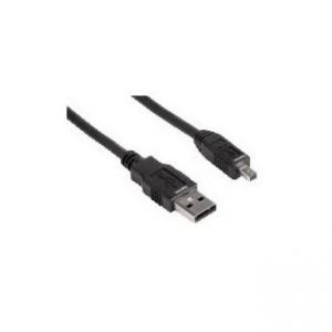 Kabel USB (2.0), USB A M- 8 pin M, 1.8m, černý, LOGO, blistr, PANASONIC
