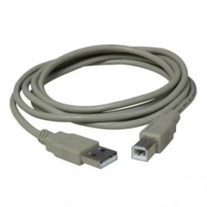 Kabel USB (2.0), USB A M- USB B M, 3m, šedý, LOGO, blistr