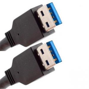 Kabel USB (3.0), USB A M- USB A M, 1.8m, černý/bílý