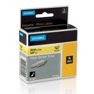 DYMO Originální páska RHINO 18054 9mm x 1.5m černý tisk/žlutý podklad