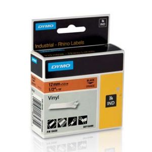 DYMO Originální páska D1 18435 / S0718490 12mm x 5,5m černý tisk/oranžový podklad
