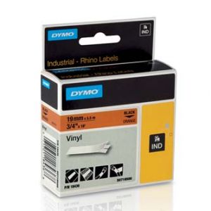 DYMO Originální páska D1 18436 19mm x 5,5m černý tisk/oranžový podkl