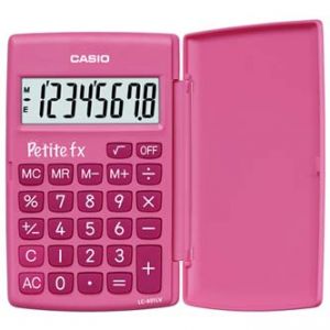 Kalkulačka CASIO LC 401 LV PK, růžová, kapesní, osmimístná