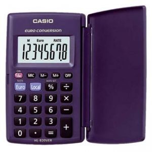 Kalkulačka CASIO HL 820 VER, modrá, kapesní, osmimístná