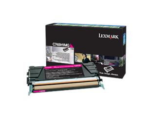 LEXMARK originální toner C748H1MG, magenta, 10000str., return, high capacity, LEXMARK C748