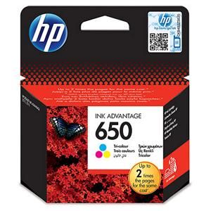 HP originální ink CZ102AE No.650, color, 200str., HP Deskjet Ink Advantage 2515 AiO