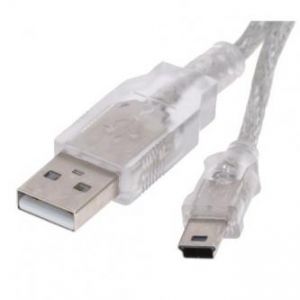 Kabel USB (2.0), USB A M- USB mini M (5 pin), 0.6m, černý, LOGO
