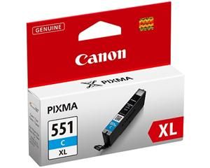 CANON originální ink CLI-551C XL, cyan, 11ml, high capacity, CANON PIXMA iP7250, MG5450, M