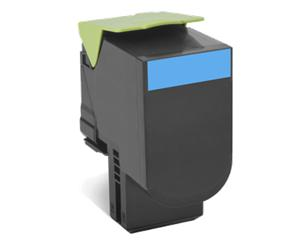 LEXMARK originální toner 80C20C0, cyan, 1000str., return, LEXMARK CX310dn, CX310n, CX410de