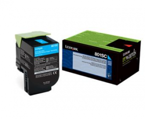 LEXMARK originální toner 80C2SC0, cyan, 2000str., return, LEXMARK CX310dn, CX310n, CX410de