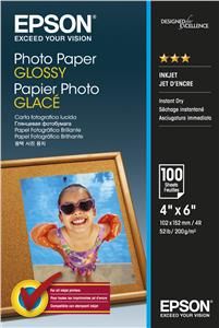 Epson Photo Paper, foto papír, lesklý, bílý, 10x15cm, 4x6", 200 g/m2, 100 ks, C13S042548,