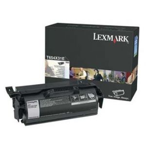 LEXMARK originální toner T654X31E, black, 36000str., extra high capacity, LEXMARK T654, co